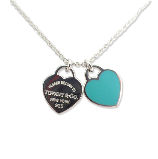 【中古】TIFFANY/ティファニー 925 ブルーエナメル リターントゥティファニー ダブルハートタグ ペンダント/j174-11