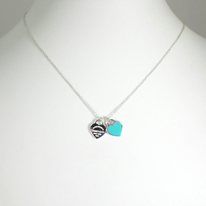 【中古】TIFFANY/ティファニー 925 ブルーエナメル リターントゥティファニー ダブルハートタグ ペンダント/j174-11