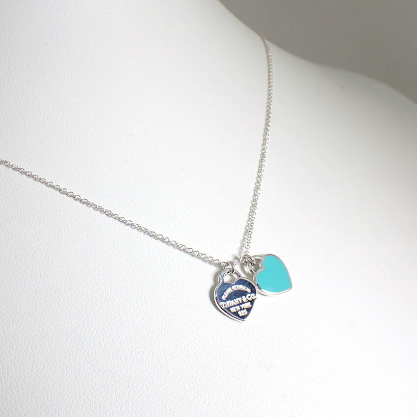 【中古】TIFFANY/ティファニー 925 ブルーエナメル リターントゥティファニー ダブルハートタグ ペンダント/j174-11