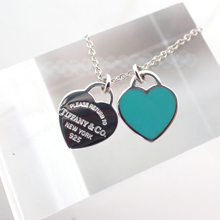 【中古】TIFFANY/ティファニー 925 ブルーエナメル リターントゥティファニー ダブルハートタグ ペンダント/j174-11