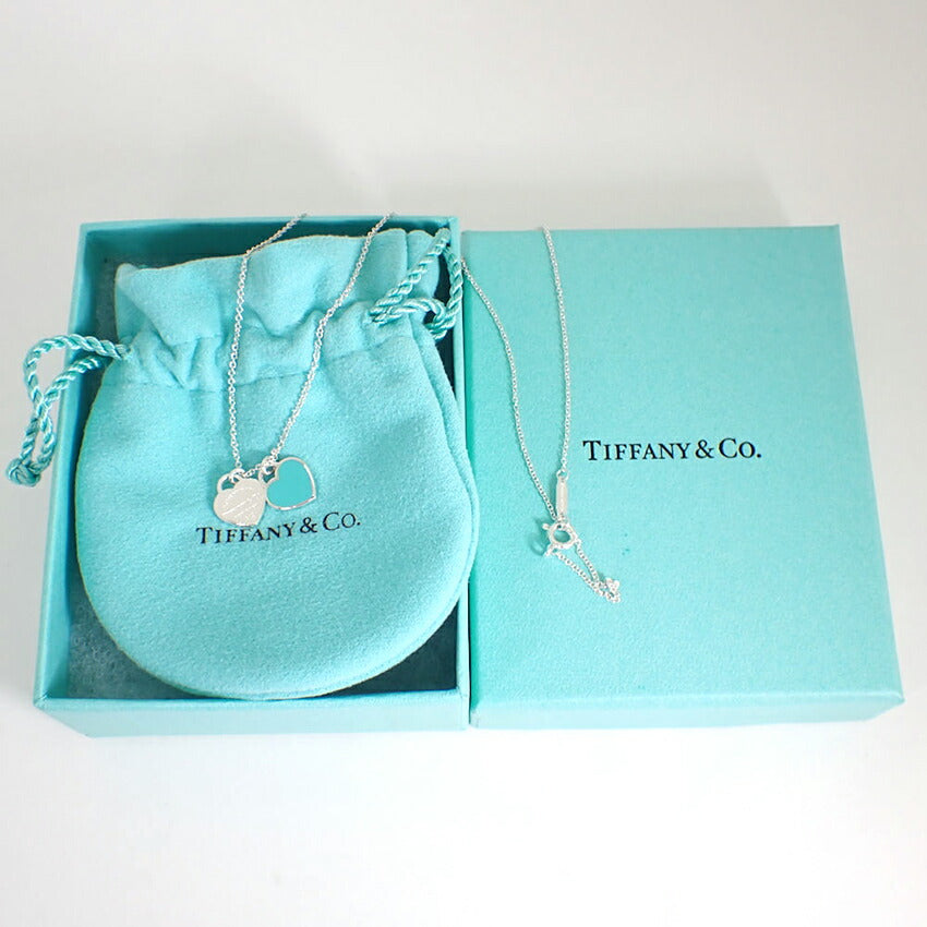 【中古】TIFFANY/ティファニー 925 ブルーエナメル リターントゥティファニー ダブルハートタグ ペンダント/j174-11