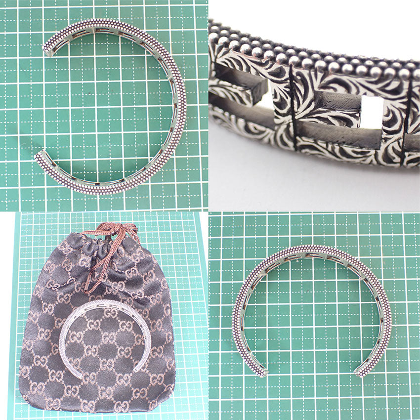 【中古】GUCCI/グッチ 925 スクエアG バングル/j174-2