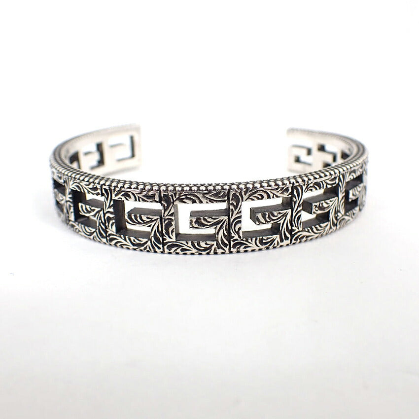 【中古】GUCCI/グッチ 925 スクエアG バングル/j174-2