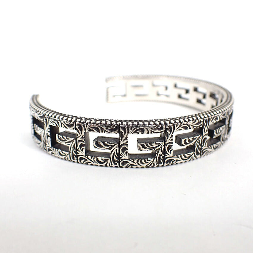 【中古】GUCCI/グッチ 925 スクエアG バングル/j174-2