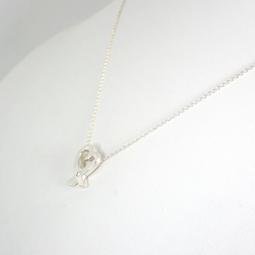 【中古】TIFFANY/ティファニー 925 ラビングハート 1Pダイヤモンド ペンダント/ネックレス/j174-4