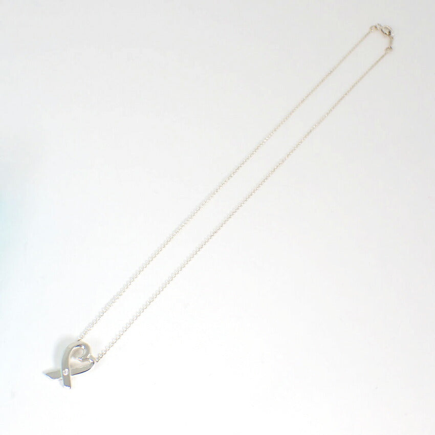 【中古】TIFFANY/ティファニー 925 ラビングハート 1Pダイヤモンド ペンダント/ネックレス/j174-4