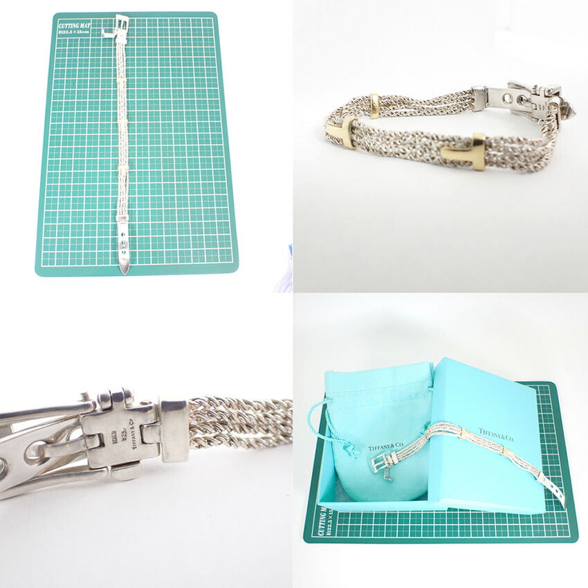 【中古】TIFFANY/ティファニー 925/750 ヴィンテージ ロープ サンチュール ブレスレット/j174-8