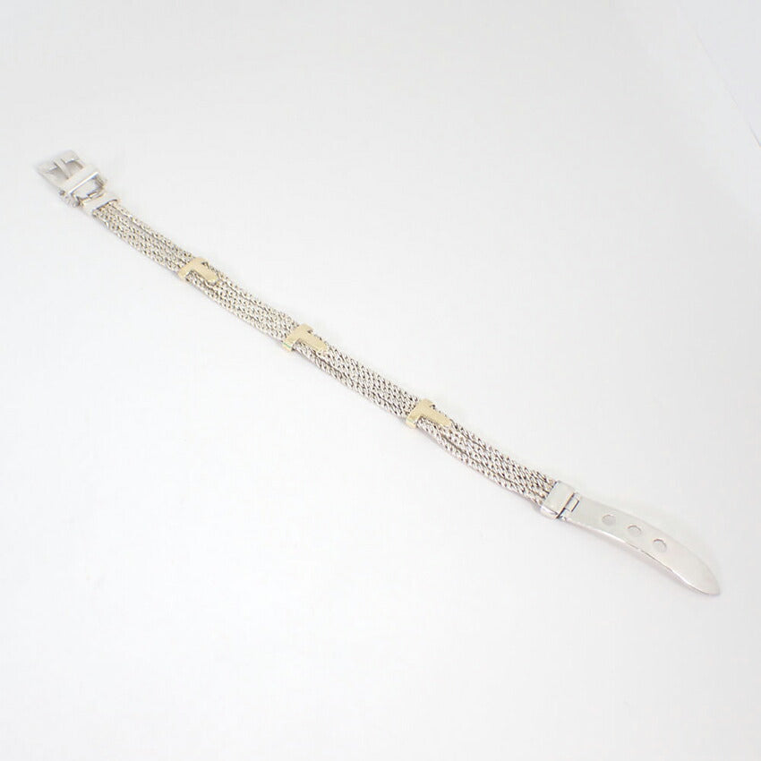 【中古】TIFFANY/ティファニー 925/750 ヴィンテージ ロープ サンチュール ブレスレット/j174-8