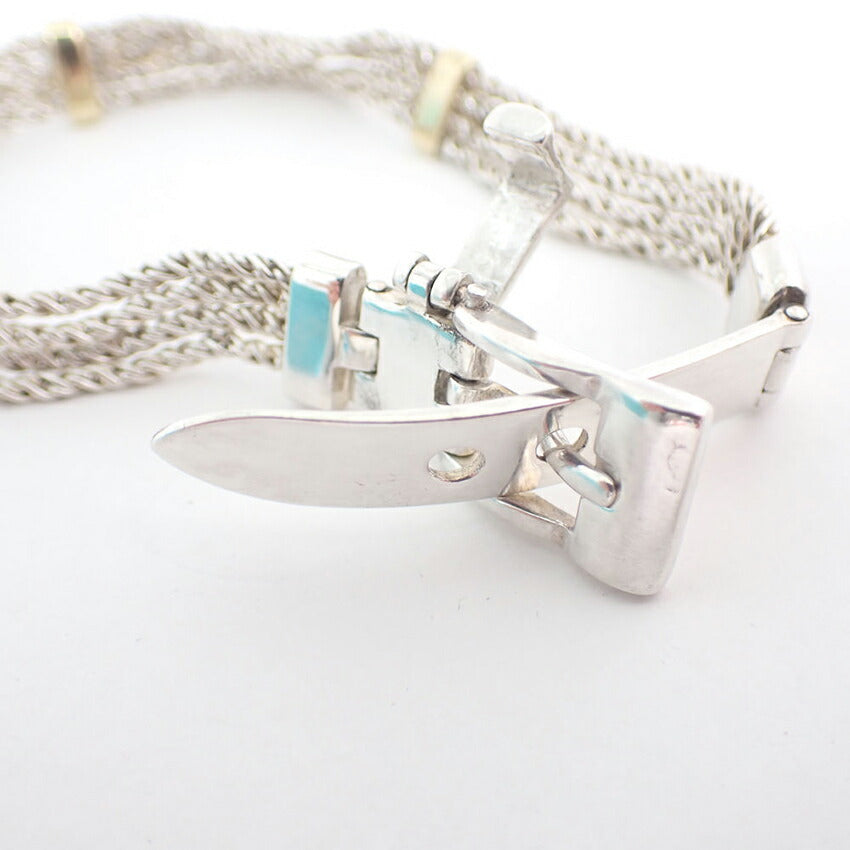 【中古】TIFFANY/ティファニー 925/750 ヴィンテージ ロープ サンチュール ブレスレット/j174-8
