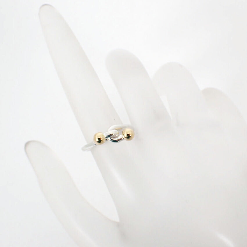【中古】TIFFANY/ティファニー 925/750 ラブノット  リング/8号/j175-1