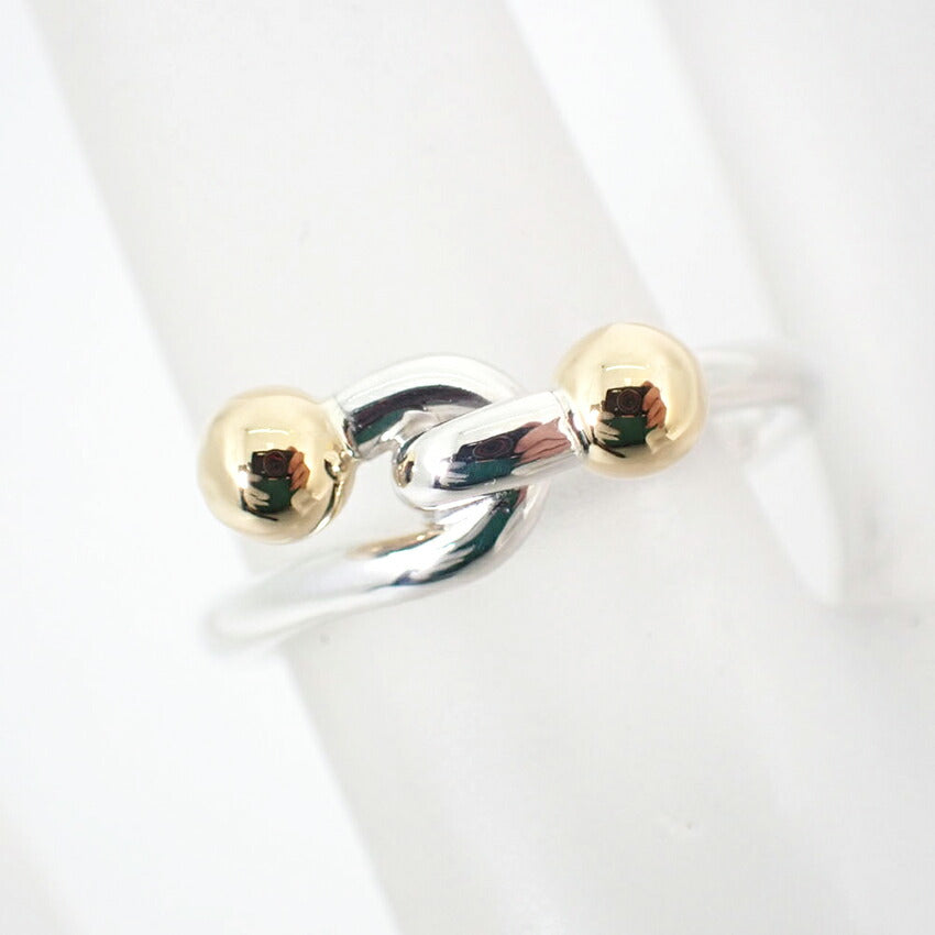 【中古】TIFFANY/ティファニー 925/750 ラブノット  リング/8号/j175-1