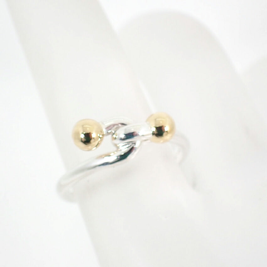 【中古】TIFFANY/ティファニー 925/750 ラブノット  リング/8号/j175-1