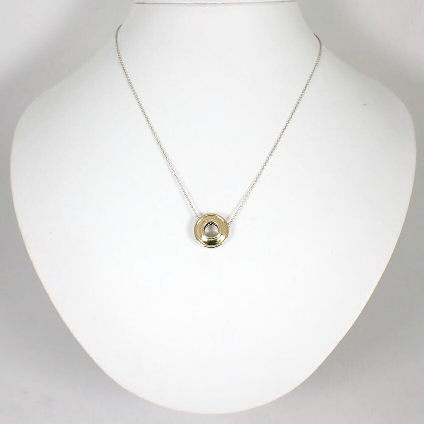 【中古】TIFFANY/ティファニー 925/750 マジックサークル ペンダント/ネックレス/j175-3