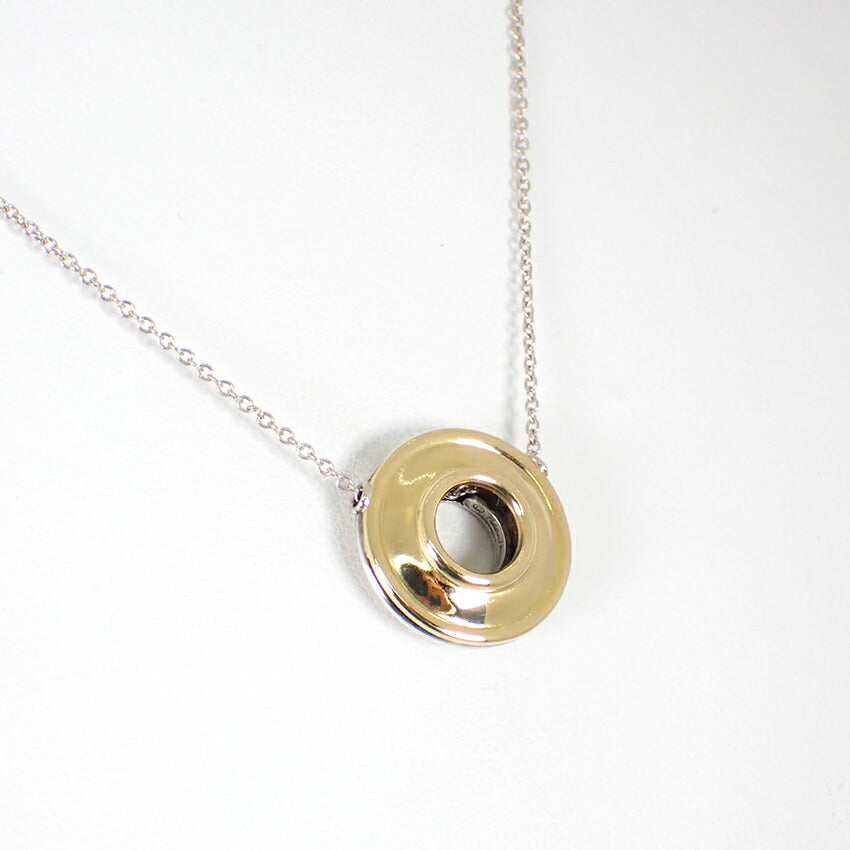 【中古】TIFFANY/ティファニー 925/750 マジックサークル ペンダント/ネックレス/j175-3