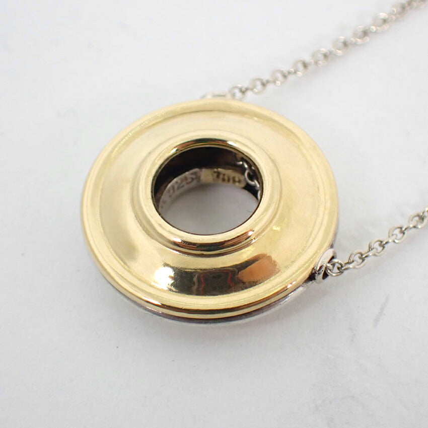 【中古】TIFFANY/ティファニー 925/750 マジックサークル ペンダント/ネックレス/j175-3