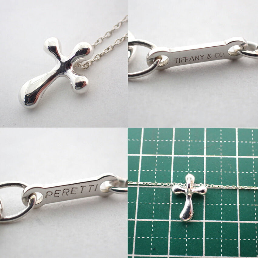【中古】TIFFANY/ティファニー 925 スモールクロス ペンダント/ネックレス/j175-4