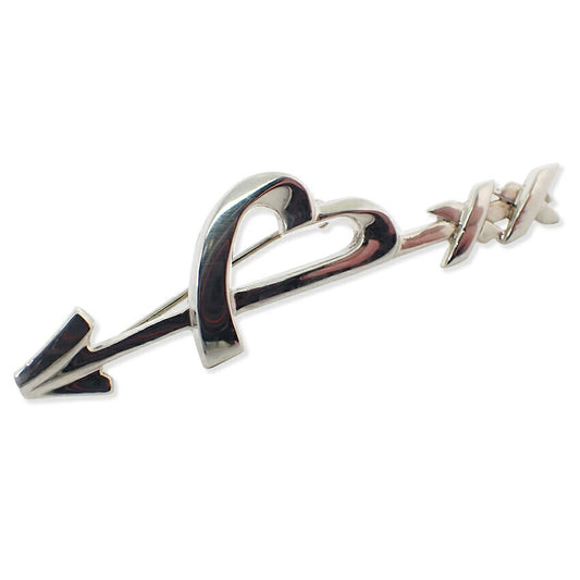 【中古】TIFFANY/ティファニー 925 ラビングハート＆アロー ブローチ/j175-7