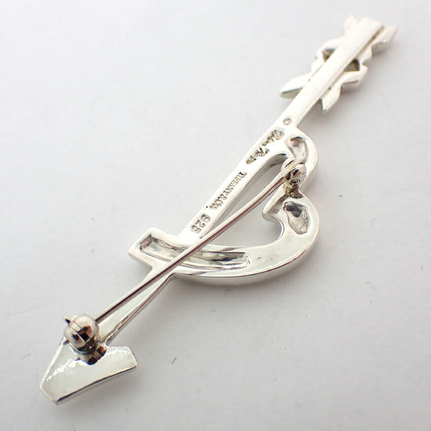 【中古】TIFFANY/ティファニー 925 ラビングハート＆アロー ブローチ/j175-7