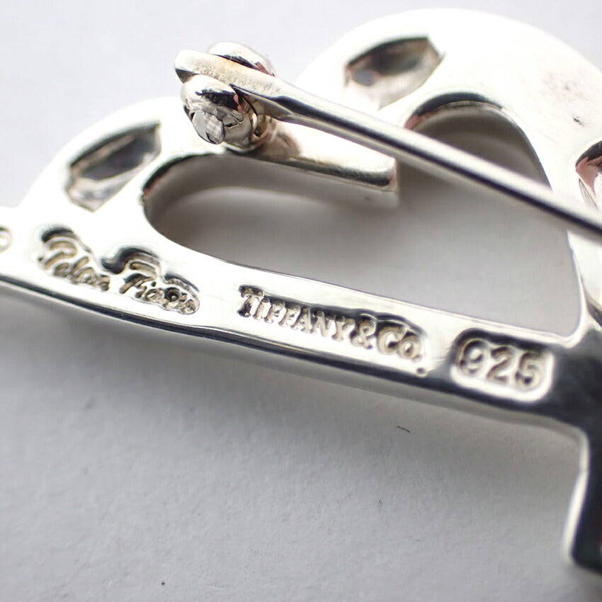 【中古】TIFFANY/ティファニー 925 ラビングハート＆アロー ブローチ/j175-7