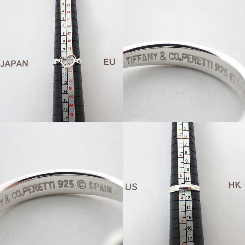【中古】TIFFANY/ティファニー 925 オープンハート リング/10.5号/j176-10