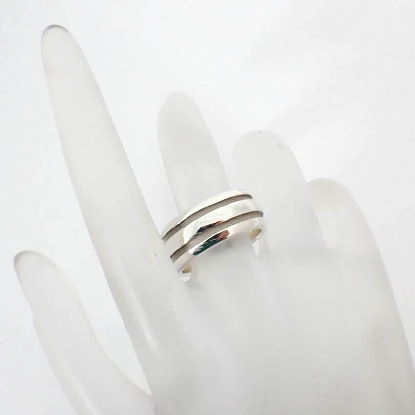 【中古】TIFFANY/ティファニー 925 ダブルライン リング /16.5号/j176-4