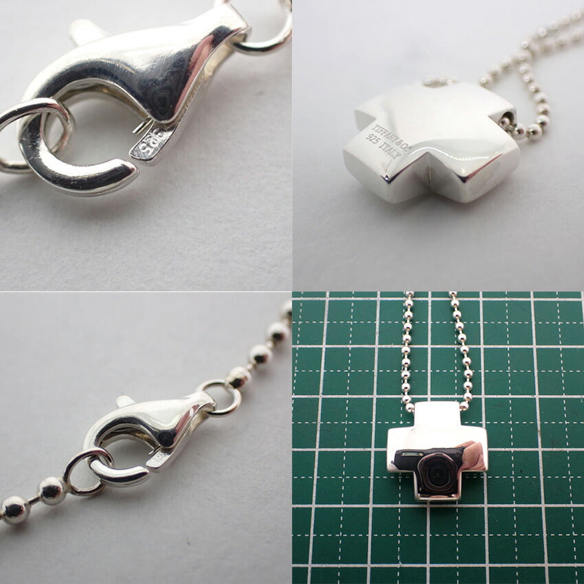 【中古】TIFFANY/ティファニー 925 ローマンクロス ペンダント/ネックレス/j176-9