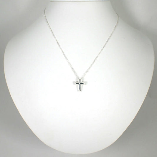 【中古】TIFFANY/ティファニー 925 テンダネスハート クロス ペンダント/ネックレス/j177-10