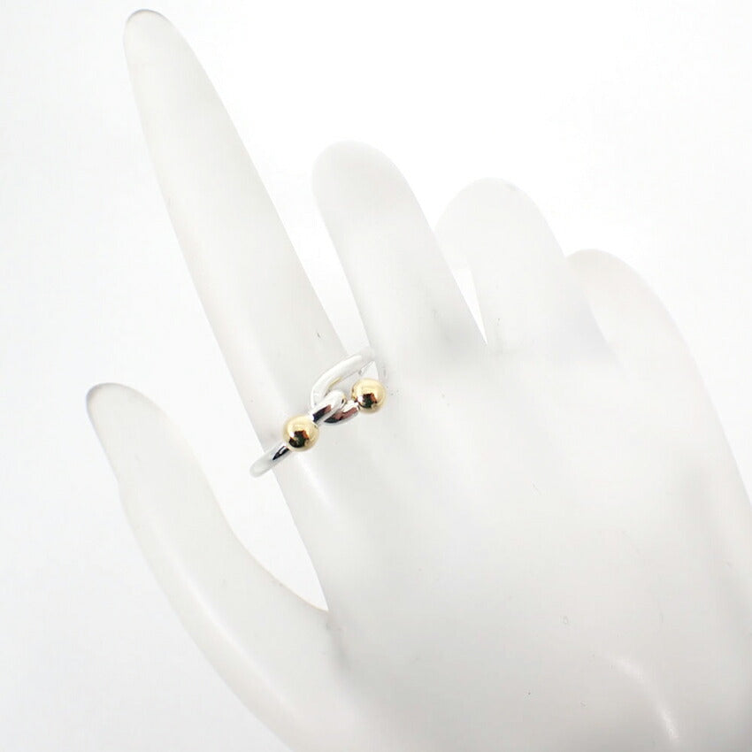 【中古】TIFFANY/ティファニー 925/750 ラブノット  リング /11号/j177-1