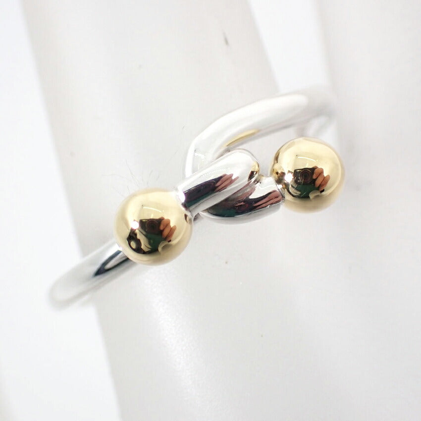 【中古】TIFFANY/ティファニー 925/750 ラブノット  リング /11号/j177-1
