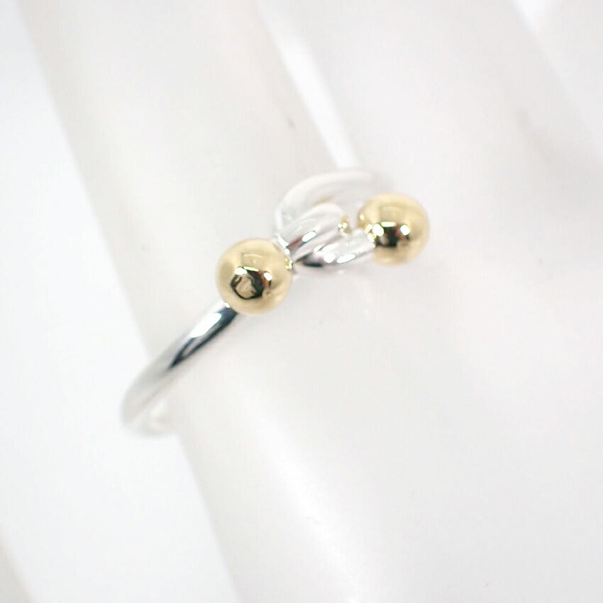 【中古】TIFFANY/ティファニー 925/750 ラブノット  リング /11号/j177-1