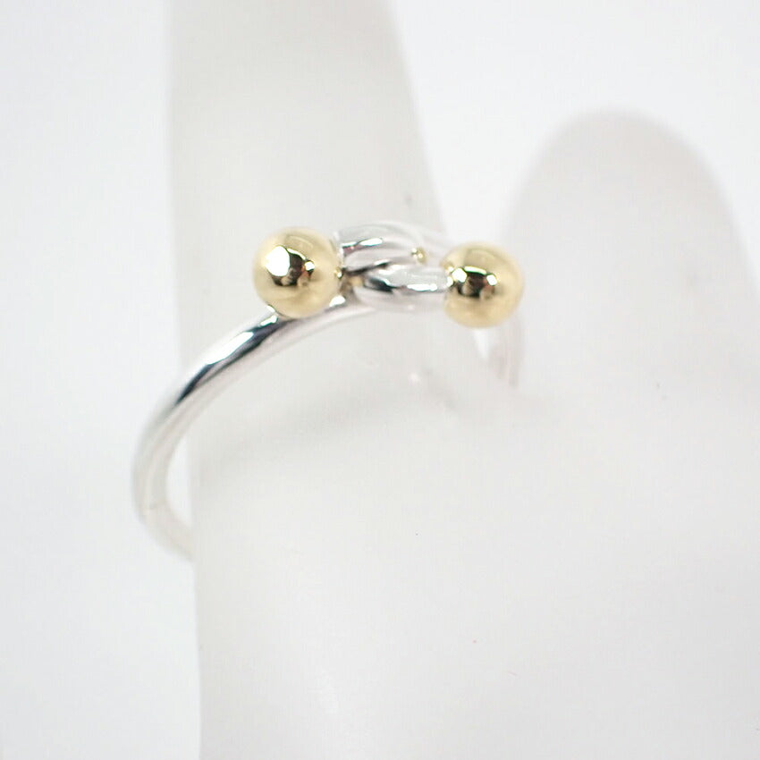 【中古】TIFFANY/ティファニー 925/750 ラブノット  リング /11号/j177-1