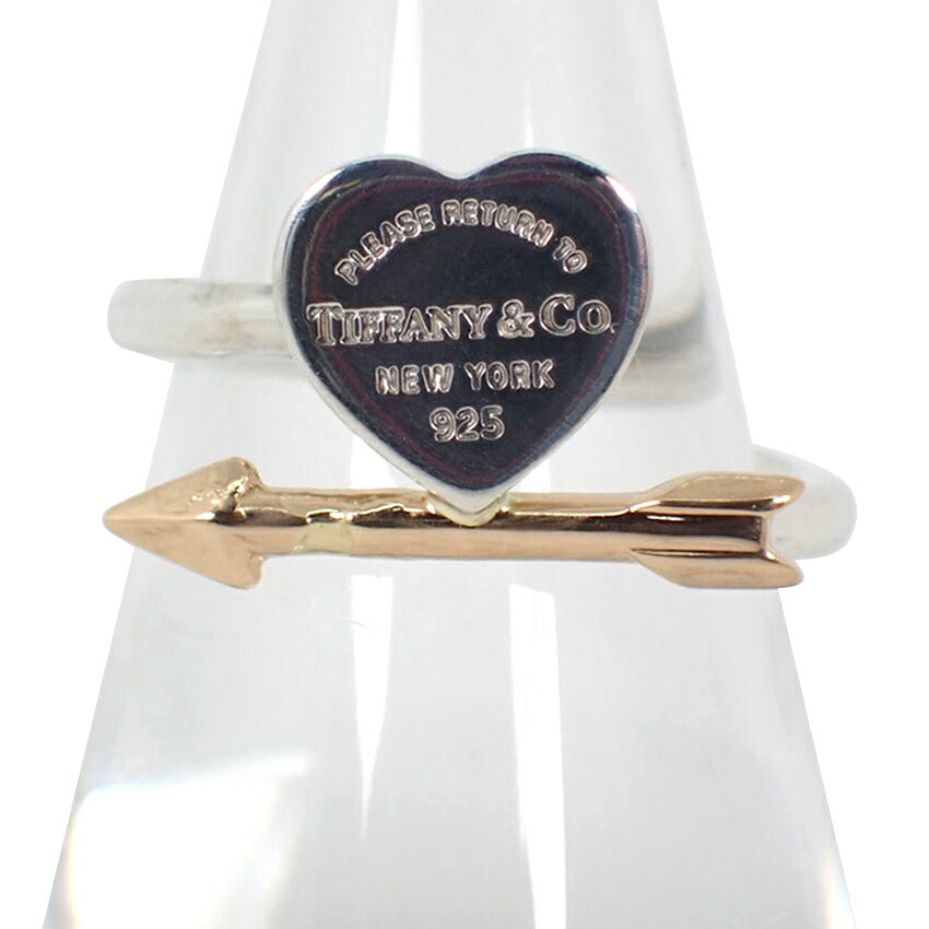【中古】TIFFANY/ティファニー 925 ラブストラック Ag925/Au750PG/15号/j177-2