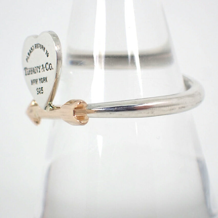【中古】TIFFANY/ティファニー 925 ラブストラック Ag925/Au750PG/15号/j177-2