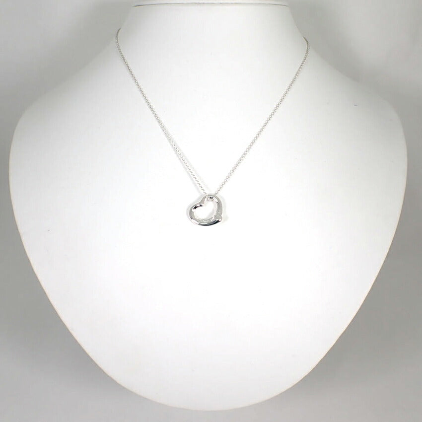 【中古】TIFFANY/ティファニー 925 オープンハート ペンダント/ネックレス/j177-6