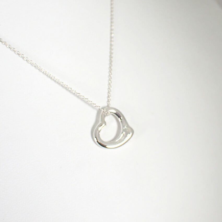 【中古】TIFFANY/ティファニー 925 オープンハート ペンダント/ネックレス/j177-6