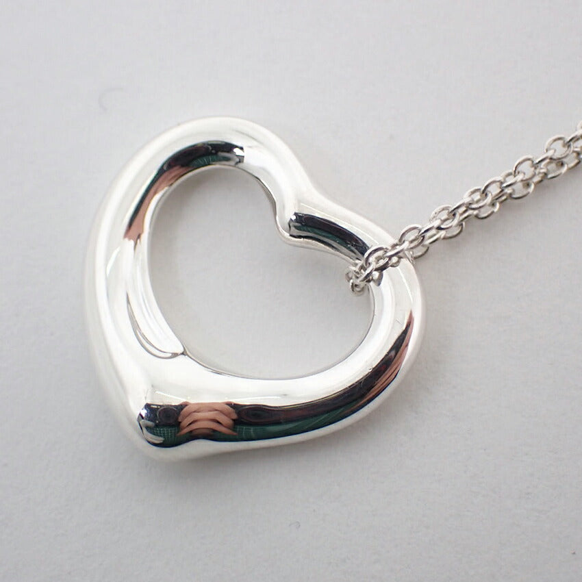 【中古】TIFFANY/ティファニー 925 オープンハート ペンダント/ネックレス/j177-6