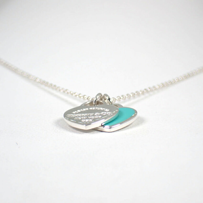 【中古】TIFFANY/ティファニー 925/エナメル リターントゥティファニー ダブルハートタグ ペンダント/j178-10