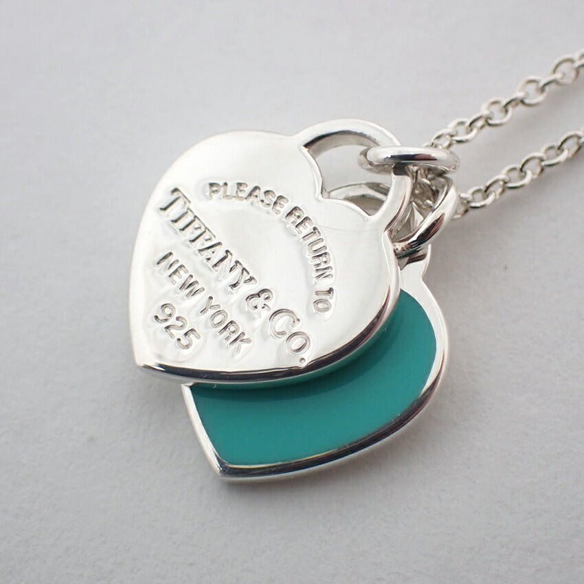 【中古】TIFFANY/ティファニー 925/エナメル リターントゥティファニー ダブルハートタグ ペンダント/j178-10