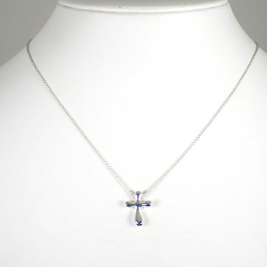 【中古】TIFFANY/ティファニー/Ag925/ティアドロップクロス/ペンダント/j179-5