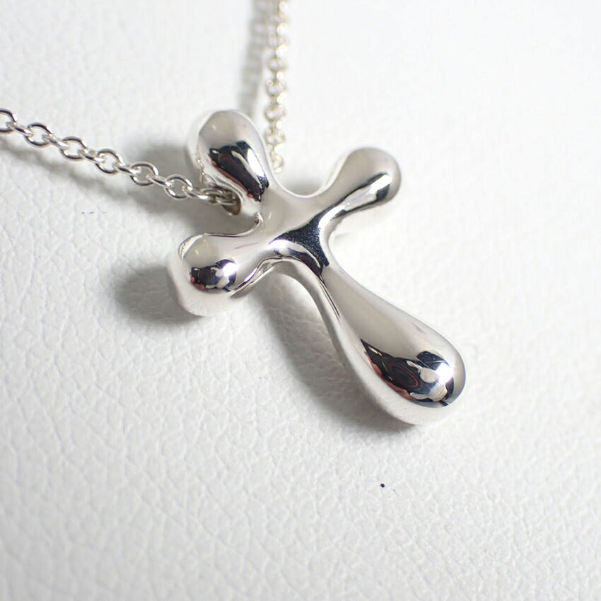 【中古】TIFFANY/ティファニー/Ag925/ティアドロップクロス/ペンダント/j179-5