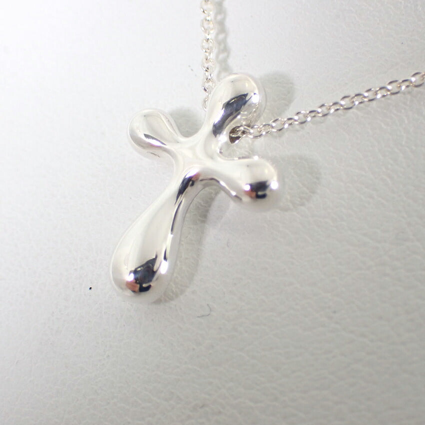 【中古】TIFFANY/ティファニー/Ag925/ティアドロップクロス/ペンダント/j179-5