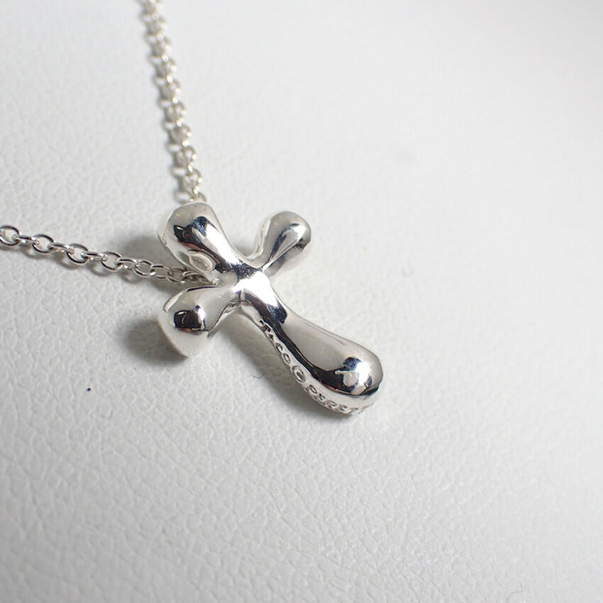 【中古】TIFFANY/ティファニー 925 スモールクロス ペンダント/ネックレス/j180-10