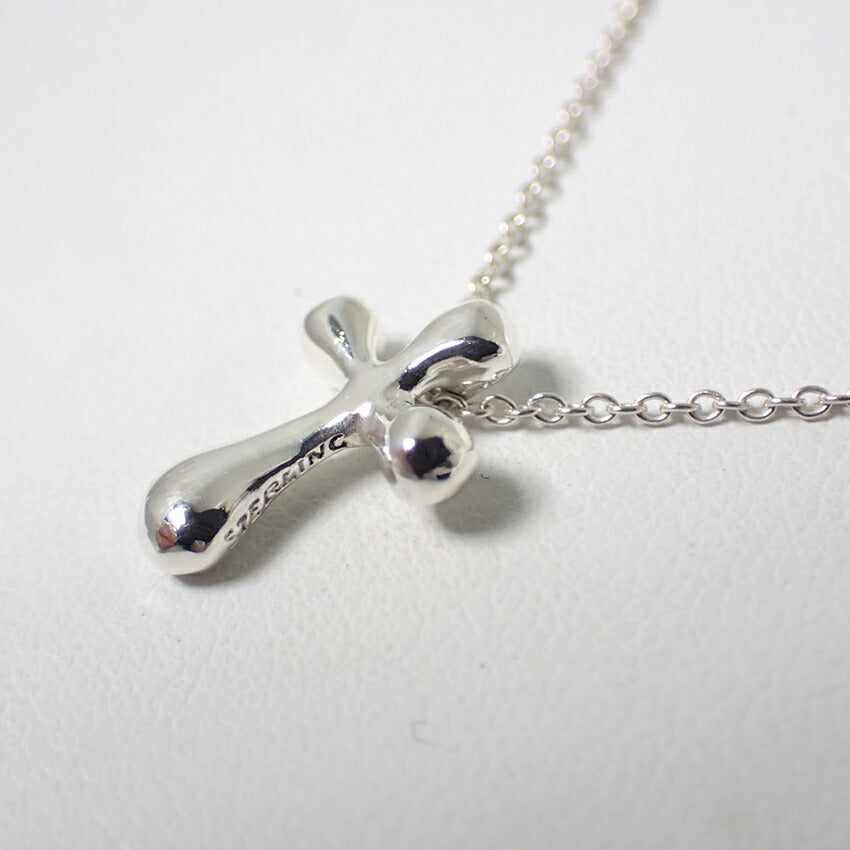 【中古】TIFFANY/ティファニー 925 スモールクロス ペンダント/ネックレス/j180-10