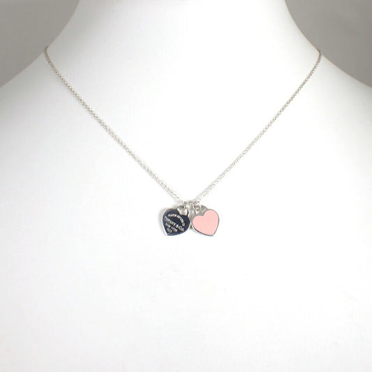 【中古】TIFFANY/ティファニー 925 ピンクエナメル リターントゥティファニー ダブルハートタグ ペンダント/j180-11