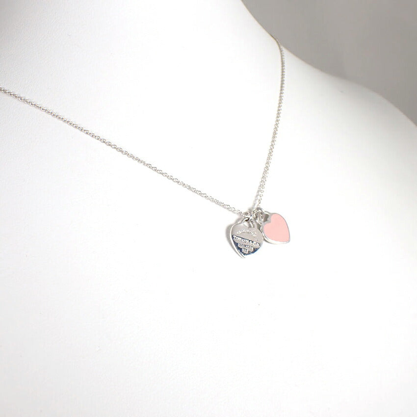 【中古】TIFFANY/ティファニー 925 ピンクエナメル リターントゥティファニー ダブルハートタグ ペンダント/j180-11
