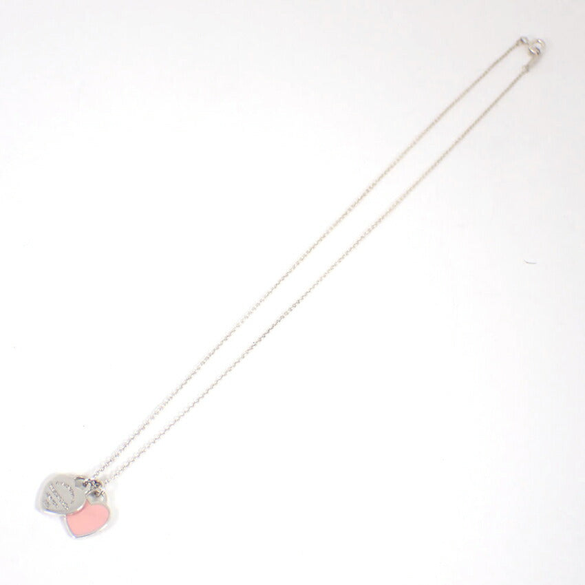【中古】TIFFANY/ティファニー 925 ピンクエナメル リターントゥティファニー ダブルハートタグ ペンダント/j180-11