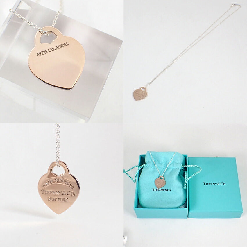 【中古】TIFFANY/ティファニー 925 ルベドメタル リターントゥティファニー ハートタグ ペンダント 箱付き/j180-12