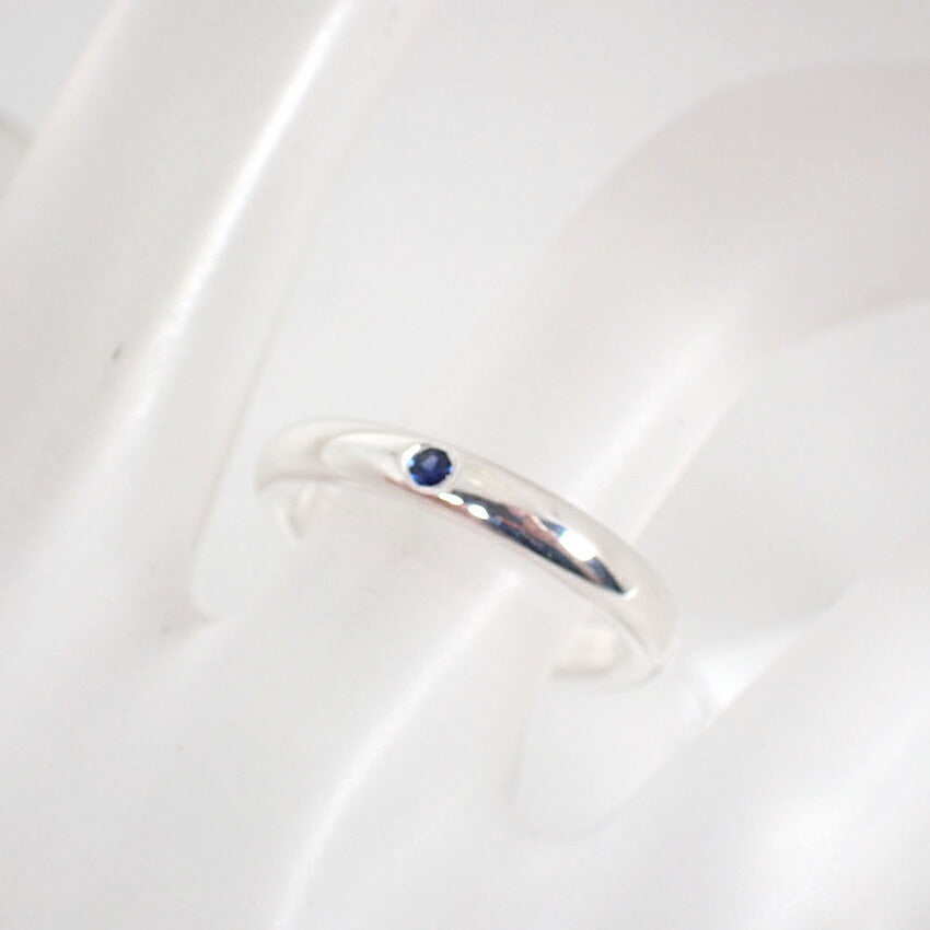 【中古】TIFFANY/ティファニー 925 サファイア スタッキングバンド リング /7号/j180-1