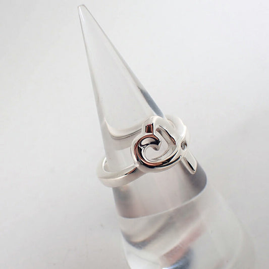 【中古】TIFFANY/ティファニー/925/ラヴィングハート/ダイヤ/リング /10号/j181-7