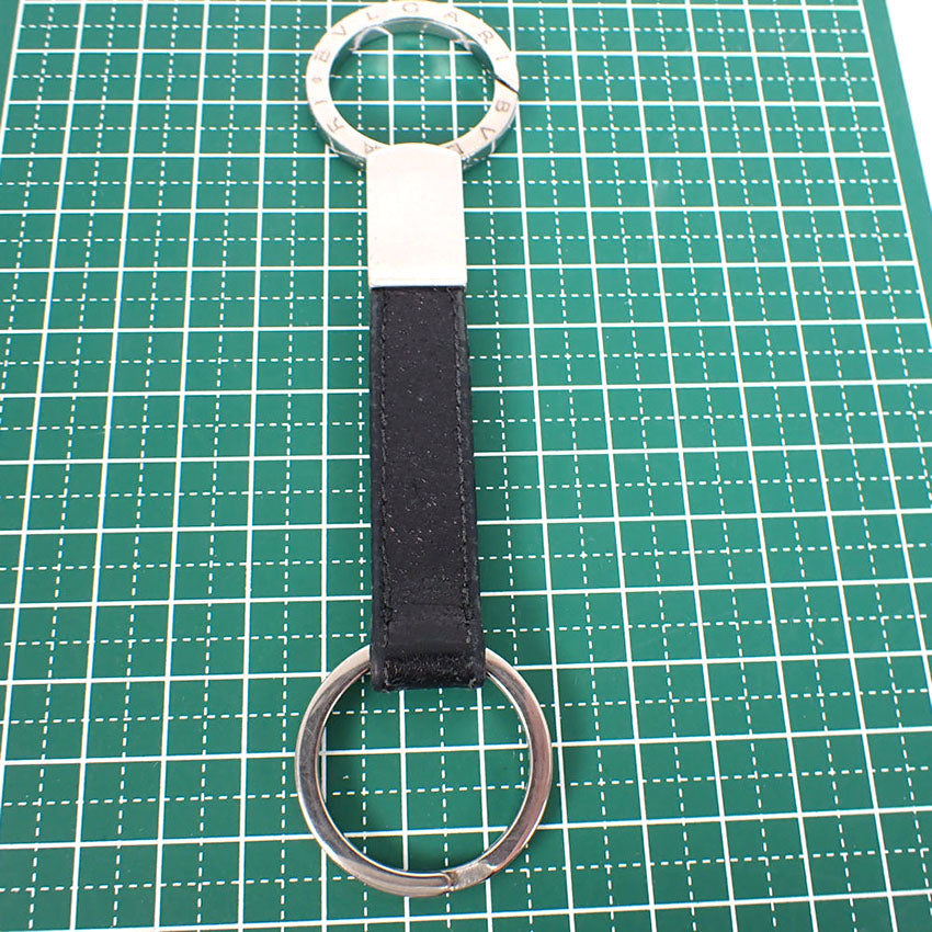 【中古】BVLGARI/ブルガリ/黒ベルト/キーリング/j182-9